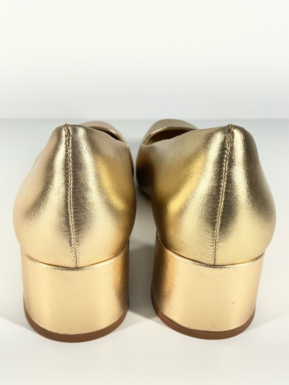 Alex Marie Phoebe Soft‎ Gold Block Heel Pumps Women’s Size 8.5 - Picture 9 of 16